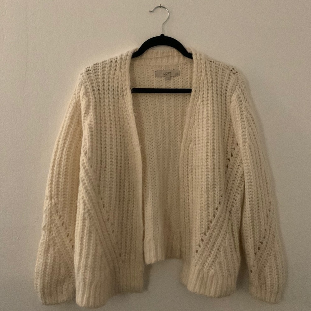 Loft Cardigan Cream Color